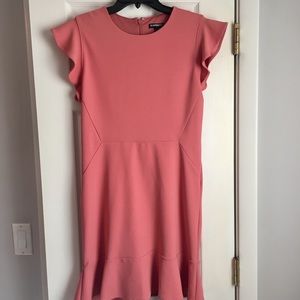 NWOT Express Pink Ruffle Mini Dress